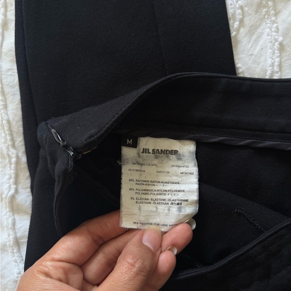 Jil Sander Black Slim Fit Black Trousers Medium - Picture 4 of 4